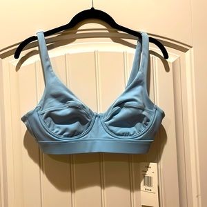 L*space active sports bra teal blue size L NWT